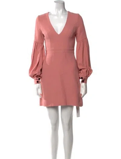 Pre-owned Alexis V-neck Mini Dress In Pink