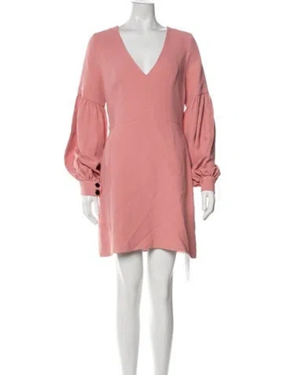 Pre-owned Alexis V-neck Mini Dress In Pink