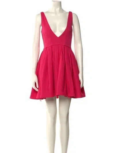 Pre-owned Alexis V-neck Mini Dress In Pink