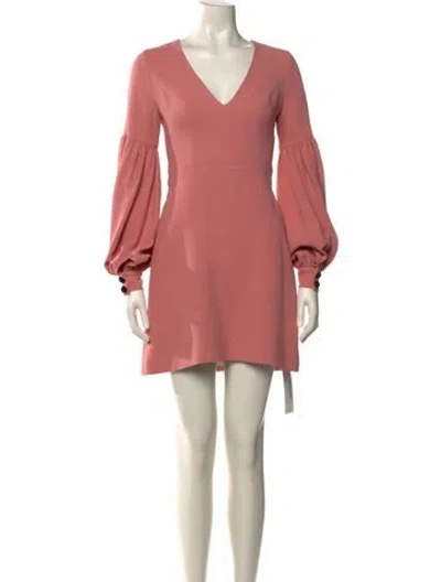 Pre-owned Alexis V-neck Mini Dress In Pink