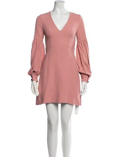 Pre-owned Alexis V-neck Mini Dress In Pink