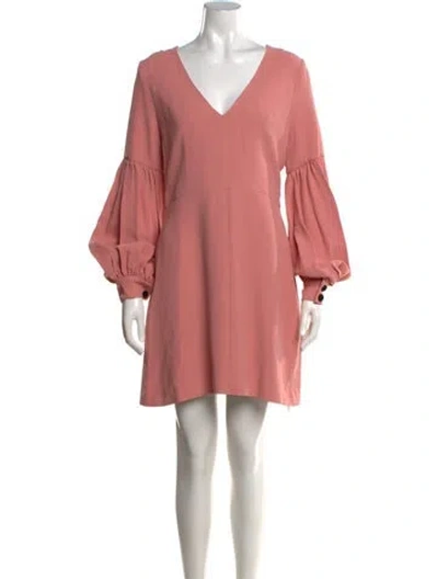Pre-owned Alexis V-neck Mini Dress In Pink