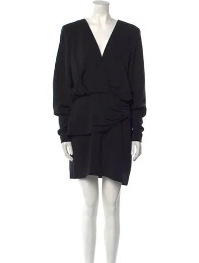 Pre-owned Alexis V-neck Mini Dress W/ Tags In Black
