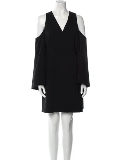 Pre-owned Alexis V-neck Mini Dress W/ Tags In Black