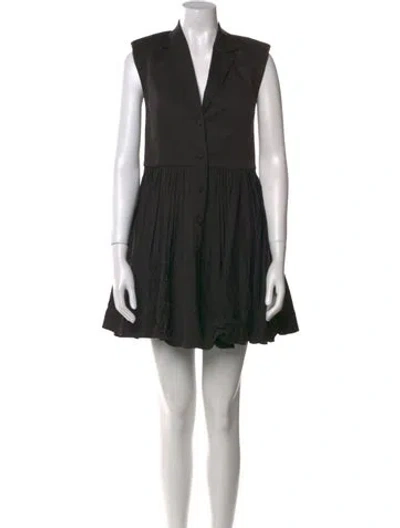 Pre-owned Alexis V-neck Mini Dress W/ Tags In Black
