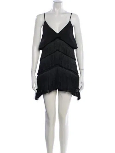 Pre-owned Alexis V-neck Romper In Gray