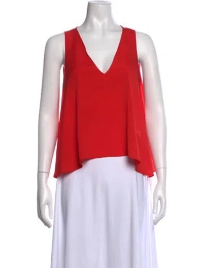 Pre-owned Alexis V-neck Sleeveless Top In Orange