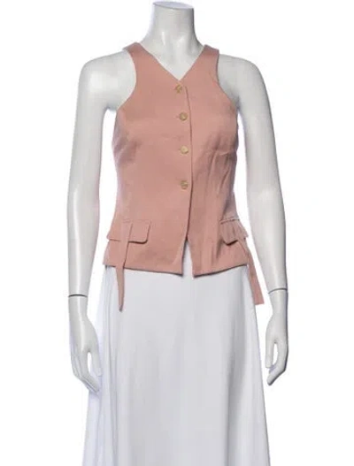 Pre-owned Alexis V-neck Sleeveless Top In Pink