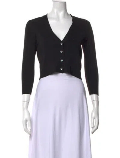 Pre-owned Alexis V-neck Sweater In Black