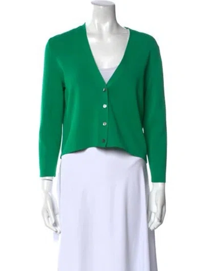 Pre-owned Alexis V-neck Sweater In Green