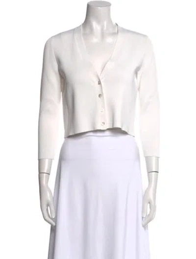 Pre-owned Alexis V-neck Sweater In Neutral