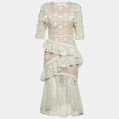 Alexis White Lace Mikaela Midi Dress