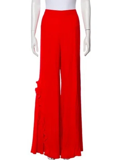 Pre-owned Alexis Wide Leg Pants In Red