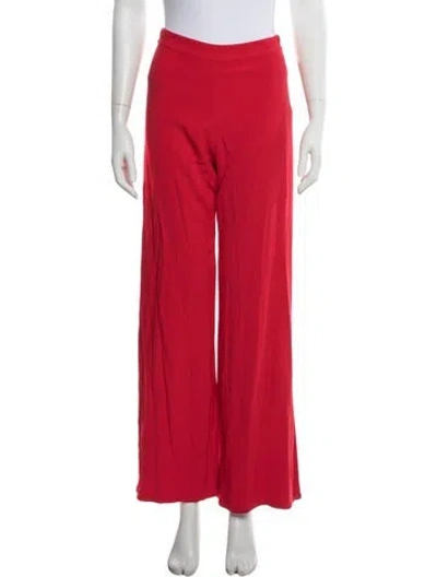 Pre-owned Alexis Wide Leg Pants In Red