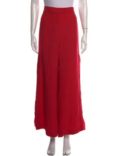 Pre-owned Alexis Wide Leg Pants In Red