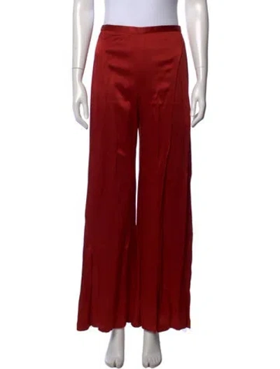 Pre-owned Alexis Wide Leg Pants In Red