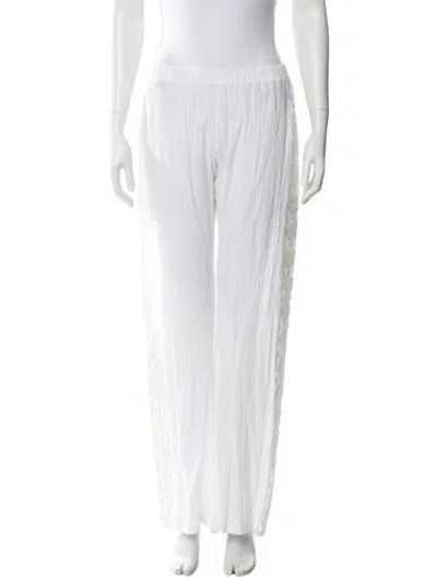 Pre-owned Alexis Wide Leg Pants In White