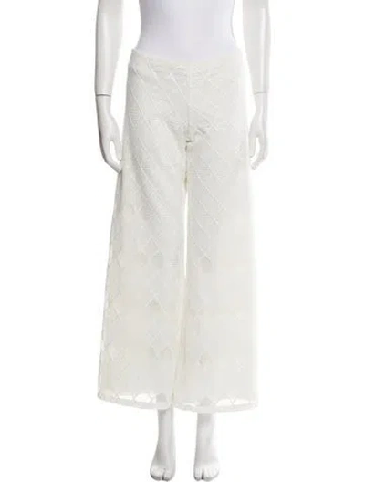 Pre-owned Alexis Wide Leg Pants In White