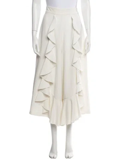 Pre-owned Alexis Wide Leg Pants In White