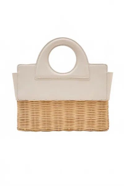 Alexis Women's Petite Rattan Bag In White/natural In Neutral