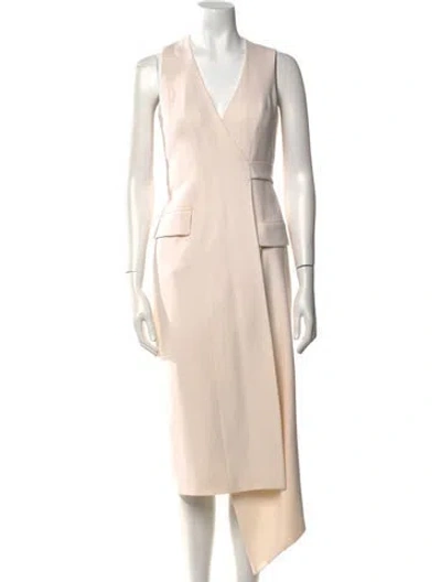 Pre-owned Alexis Wool Long Dress In Neutral