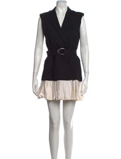 Pre-owned Alexis Wool Mini Dress In Black