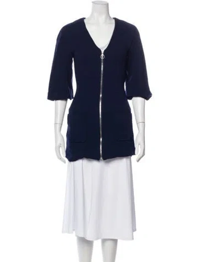 Pre-owned Alexis Wool Mini Dress In Blue