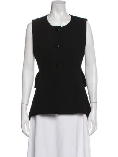 Pre-owned Alexis Wool Vest In Black