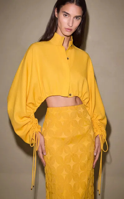 Alexis Yves Midi Skirt In Yellow