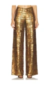 Alexis Zano Sequin Pants In Bronze In Ë¸ë¡ Ì¦