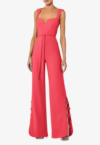 Alexis Zila Interlock Chain Jumpsuit In Pink
