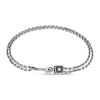 Aleyna Cebeci Jewelry Men's Arm In Arm, Handmade Silver Diamond Bracelet
