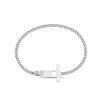 Aleyna Cebeci Jewelry Men's Cross Bracelet, Sterling Silver