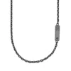 Aleyna Cebeci Jewelry Men's Force Black Rhodium Plated Silver Black Diamond Pendant Necklace