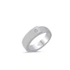 Aleyna Cebeci Jewelry Men's Handmade Silver Ring & Minimalist Sterling Silver With Diamond