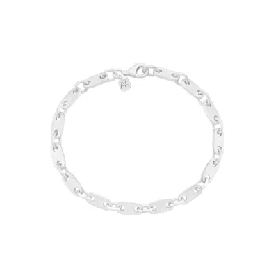 Aleyna Cebeci Jewelry Men's Initial Bracelet Handmade Sterling Silver