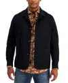 Alfani 100132383mn Shirt Jacket Men's Black Regular Fit Collared Ups498 In Black