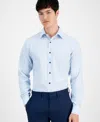 Alfani Men's Geo-print Dress Shirt, Exclusively At Macy's In Blue
