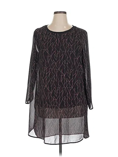Pre-owned Alfani 3/4 Sleeve Blouse In Black