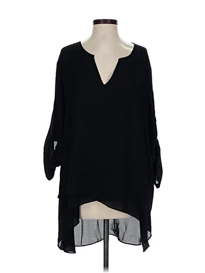 Pre-owned Alfani 3/4 Sleeve Blouse In Black