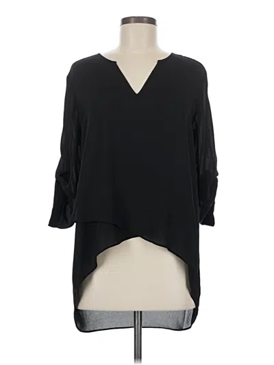 Pre-owned Alfani 3/4 Sleeve Blouse In Black