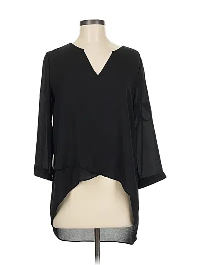 Pre-owned Alfani 3/4 Sleeve Blouse In Black