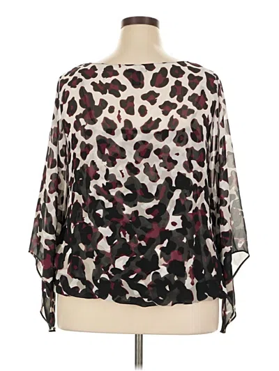 Pre-owned Alfani 3/4 Sleeve Blouse In Black