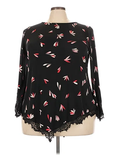 Pre-owned Alfani 3/4 Sleeve Blouse In Black