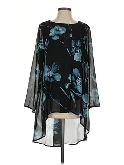 Pre-owned Alfani 3/4 Sleeve Blouse In Black