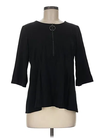 Pre-owned Alfani 3/4 Sleeve Blouse In Black