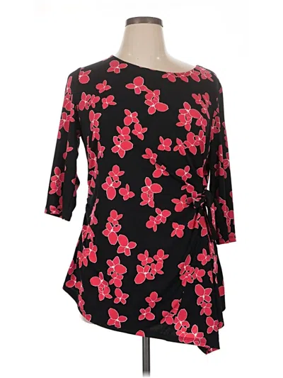Pre-owned Alfani 3/4 Sleeve Blouse In Black