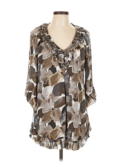 Pre-owned Alfani 3/4 Sleeve Blouse In Gray