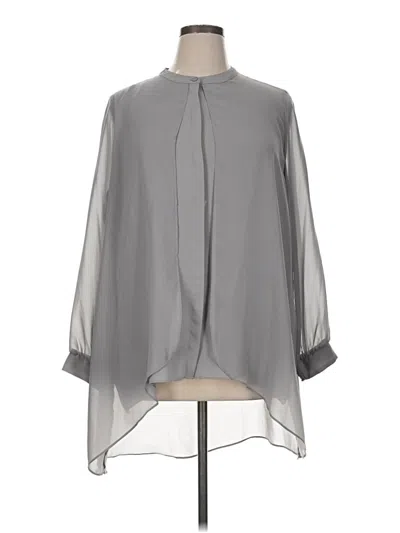 Pre-owned Alfani 3/4 Sleeve Blouse In Gray