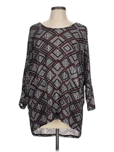 Pre-owned Alfani 3/4 Sleeve Blouse In Gray